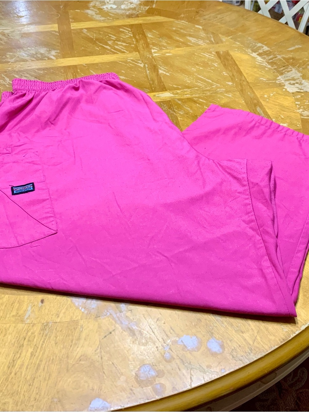 CHEROKEE PINK Stright Leg SCRUB PANTS 3X